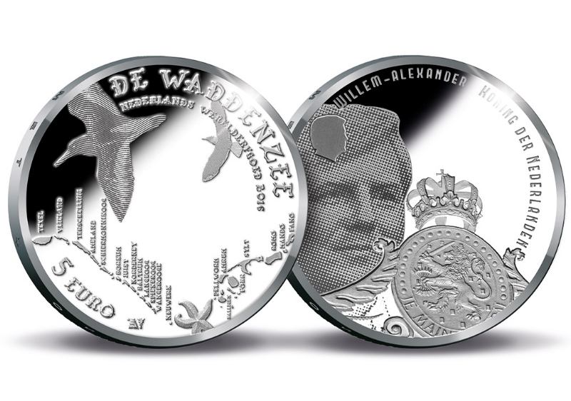 Herdenkingsmunt het Wadden Vijfje